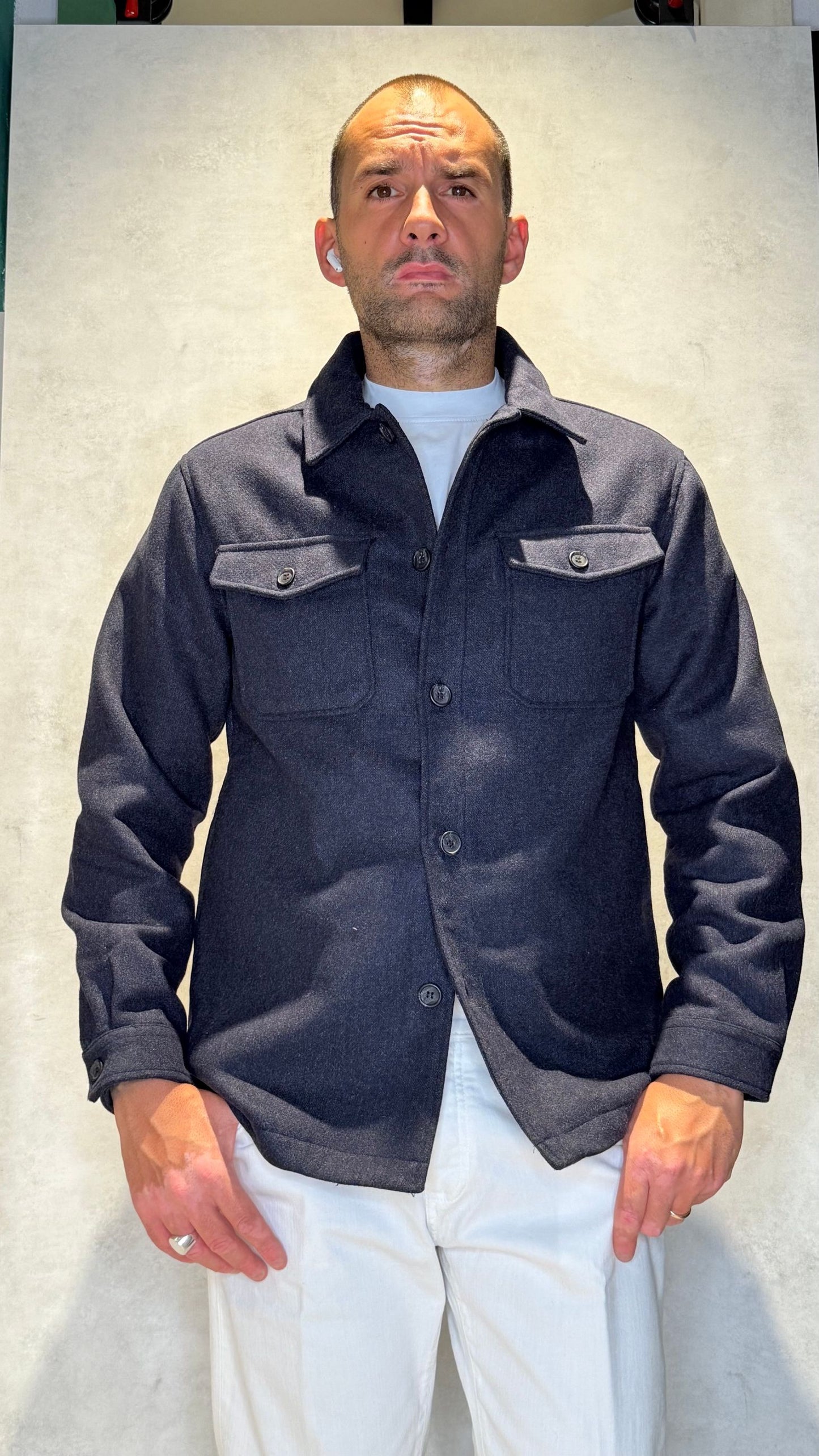26W17OS/DARKBLUE - OVERSHIRT - PHILOTINTO