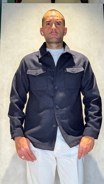 26W17OS/DARKBLUE - OVERSHIRT - PHILOTINTO