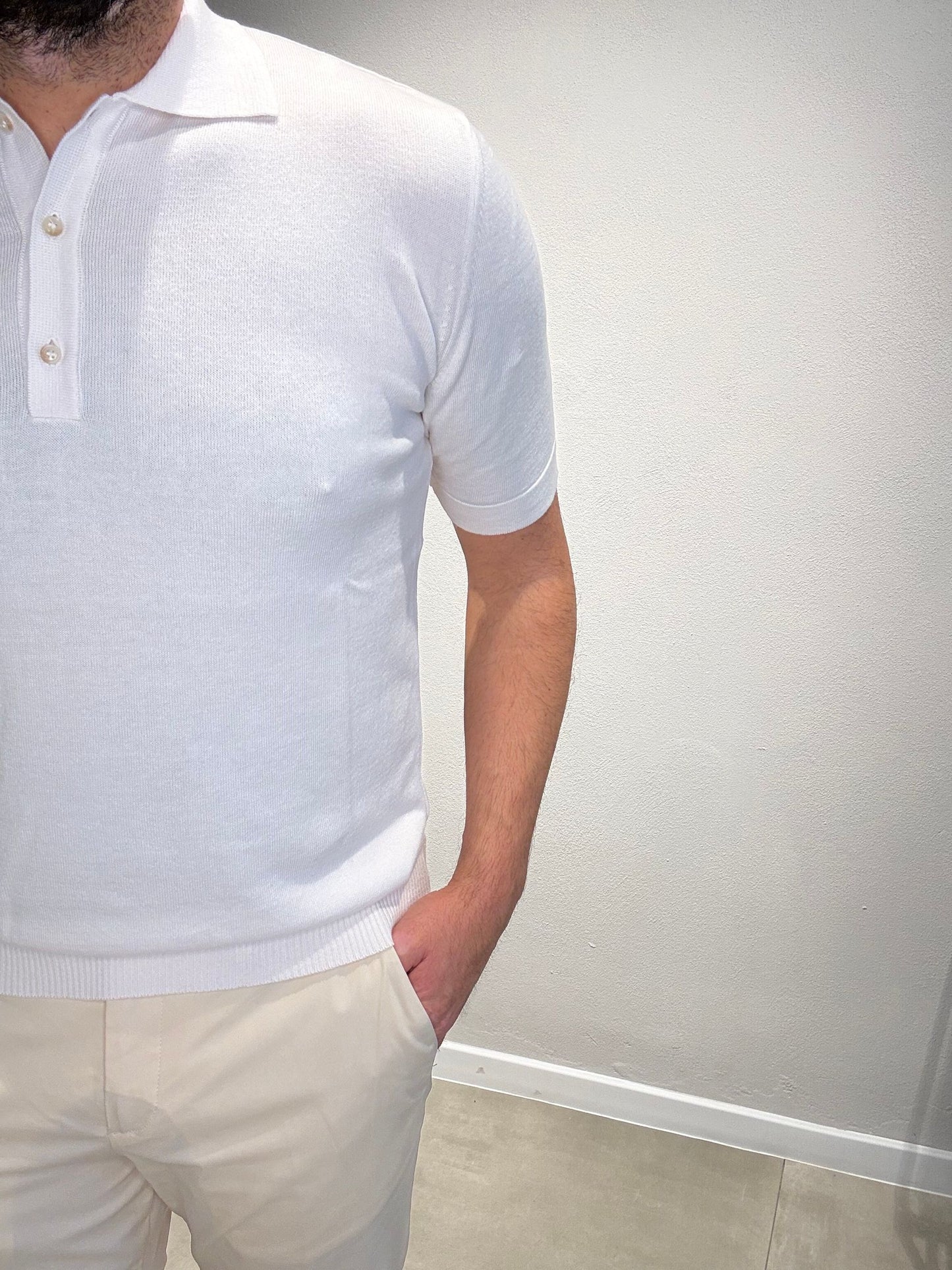 LD1277/BIANCO - POLO 3 BOTTONI - ASHEVILLE