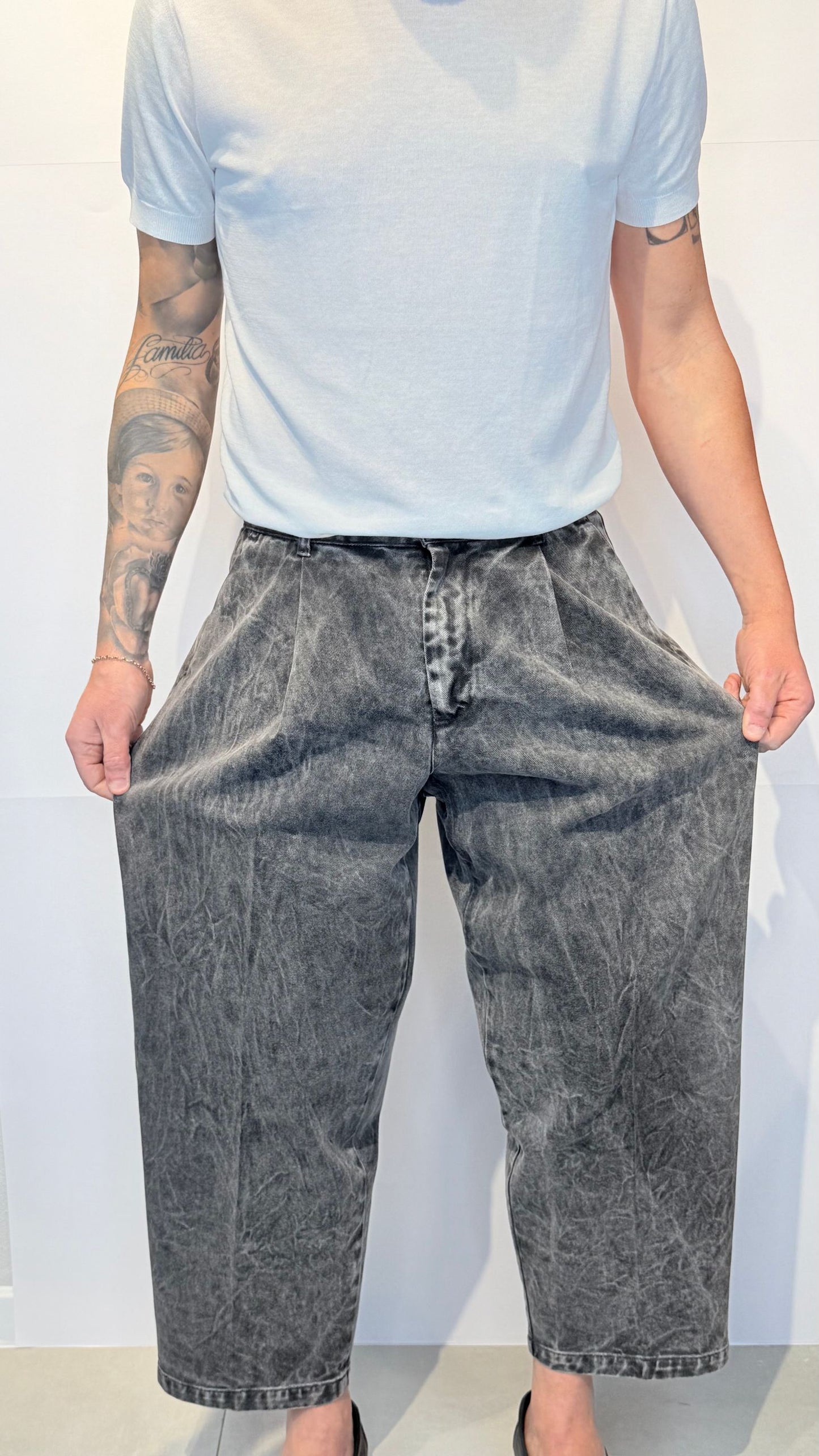 LEOT165MARMORIZZATO/GRIGIO - Jeans - VANDOM