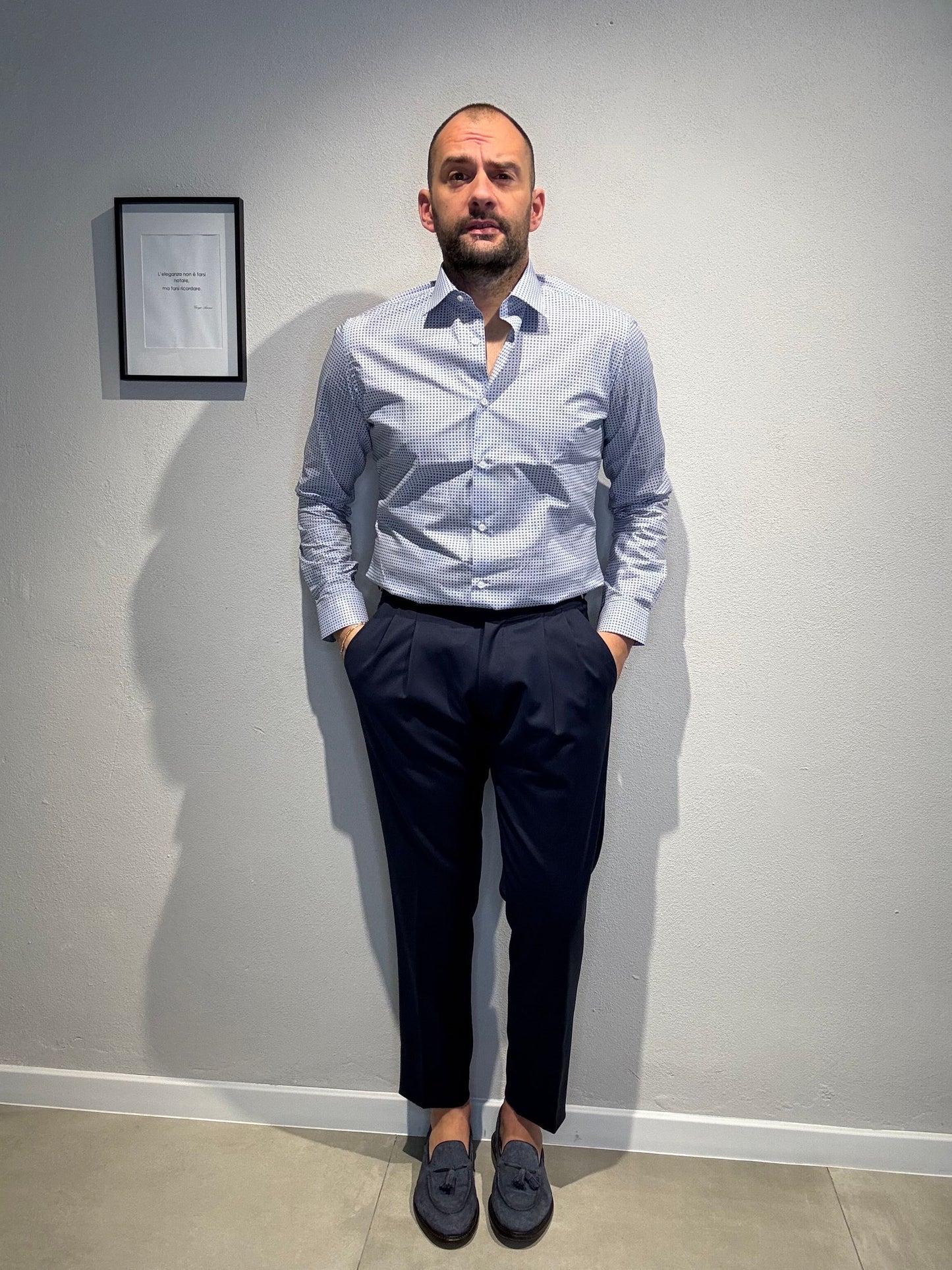 TRANIPOIS/BIANCOBLUCELESTE - CAMICIA - MAURIZIO TESSE