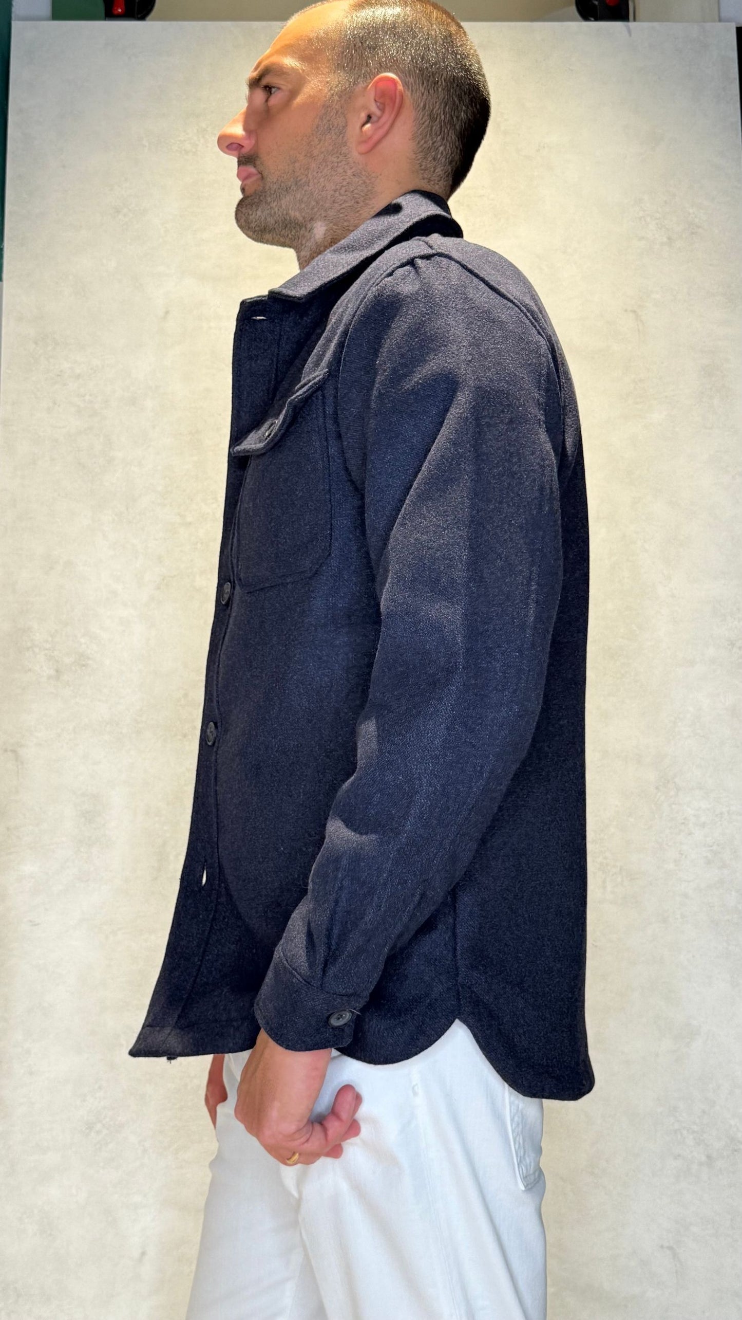 26W17OS/DARKBLUE - OVERSHIRT - PHILOTINTO