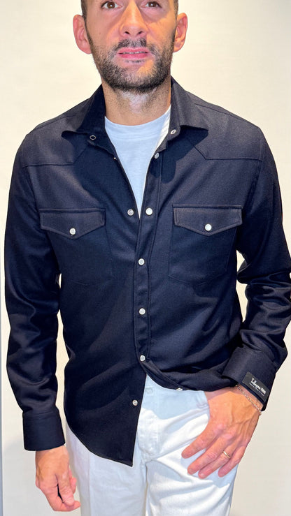 WOOLTEXANA/BLU - CAMICIA - MARTIN ZELO