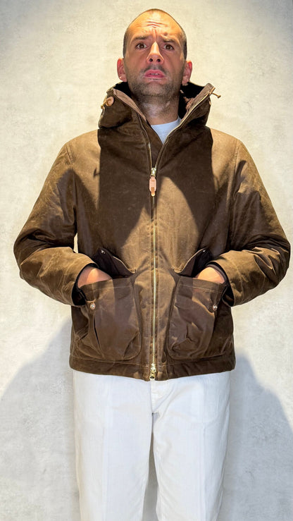 7066-WX/DARKTAN - GIUBBINO - MANIFATTURA CECCARELLI