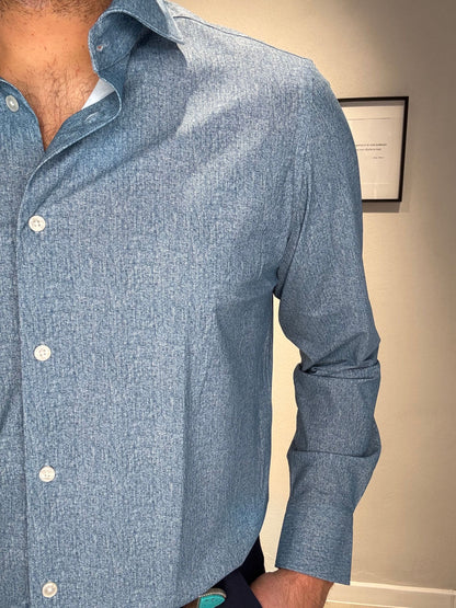 NETDENIM/AR25SR11CA COL.LIGHT BLUE WASH - CAMICIA NO STIRO - ARCHIVIUM