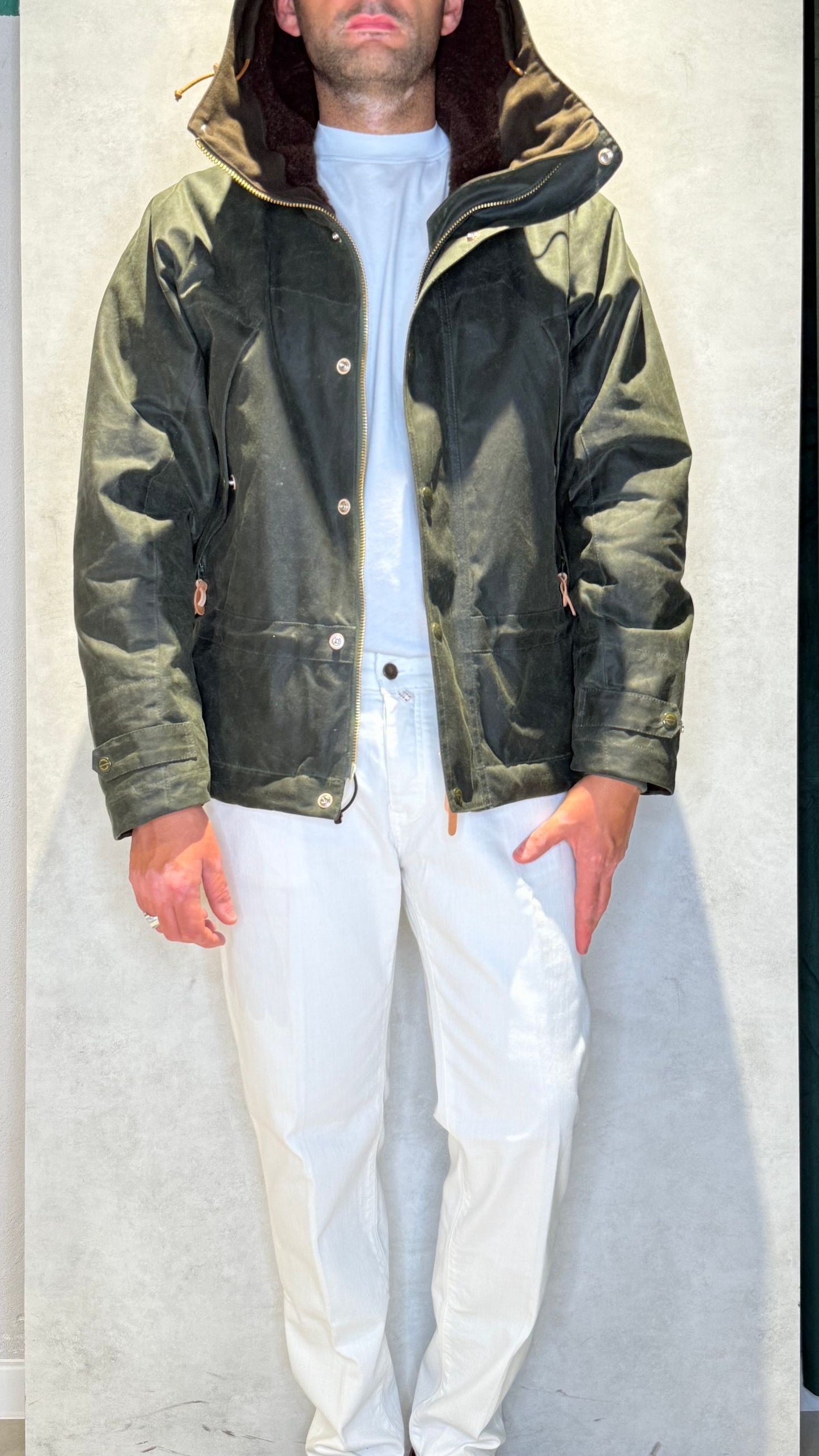 7003-WX/DARKGREEN - GIUBBINO - MANIFATTURA CECCARELLI