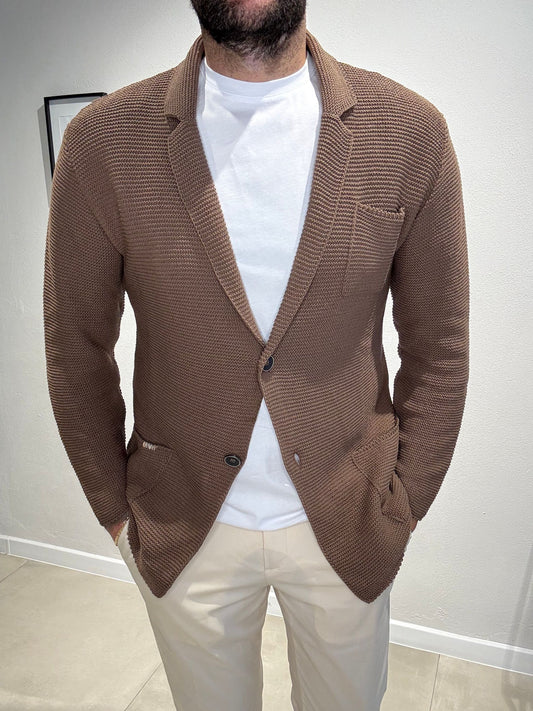 LD1285/MARRONE - CARDIGAN GIACCA  - ASHEVILLE