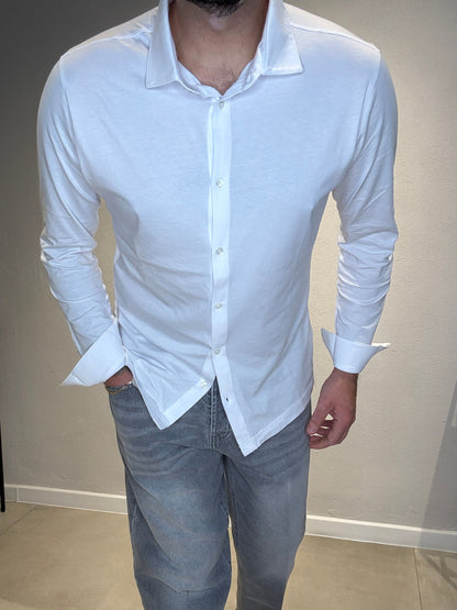 DK87109/BIANCO - POLO CAMICIA M/L - DIKTAT