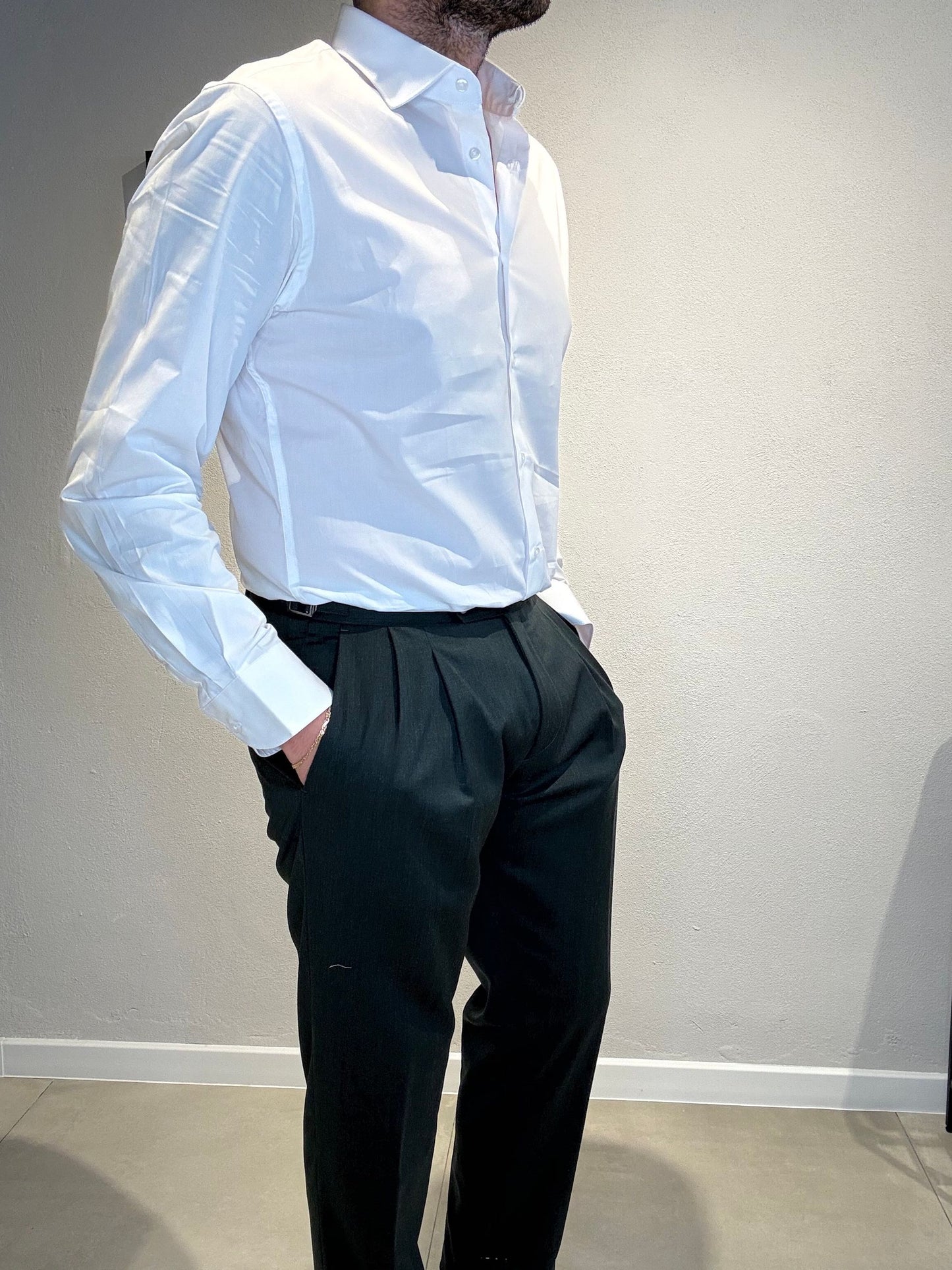 GIOVANNIT109/VERDE - PANTALONE DOPPIA PENCE - VANDOM