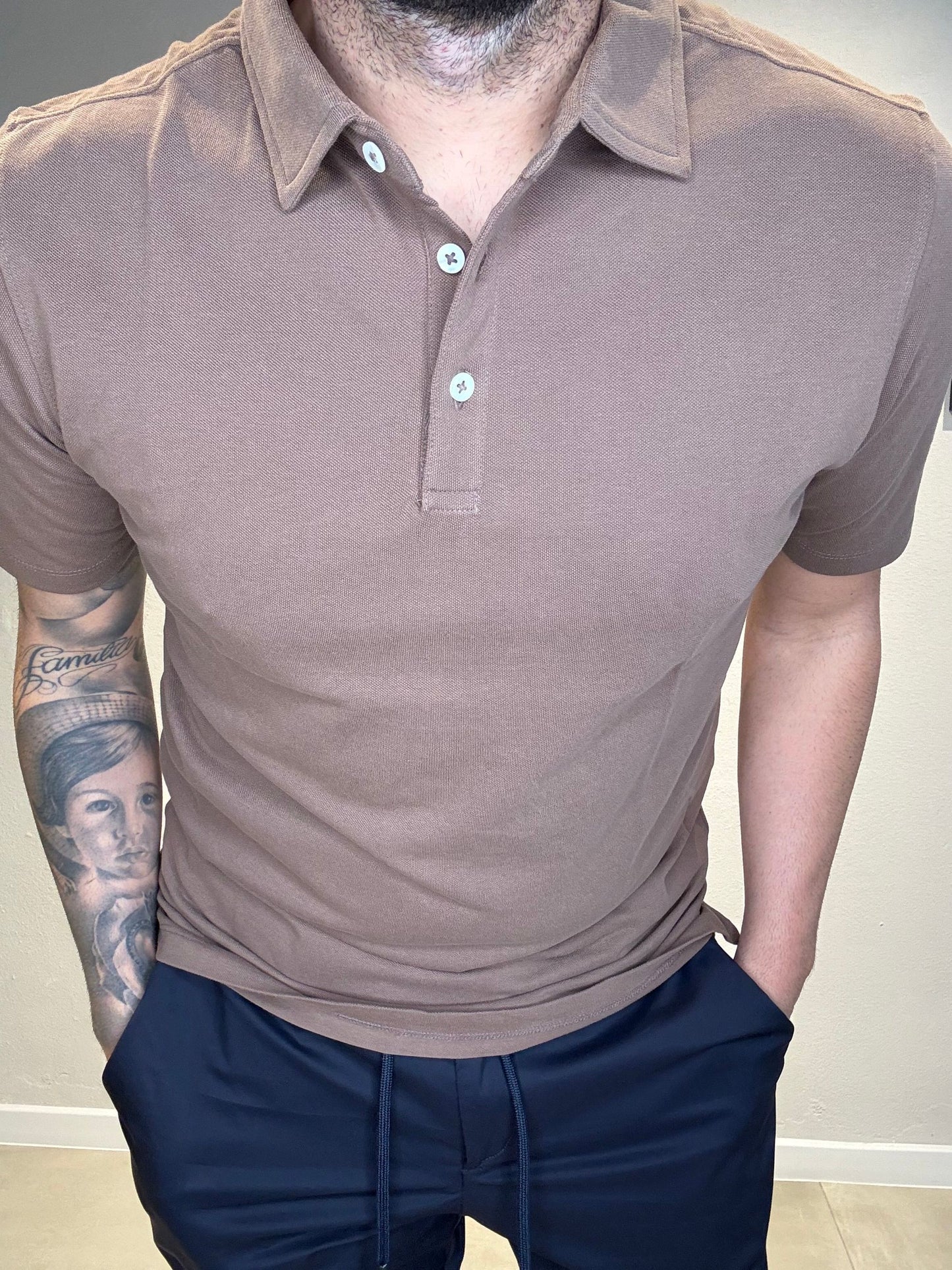 25S07PO/TOBACCO - POLO M/M - PHILOTINTO