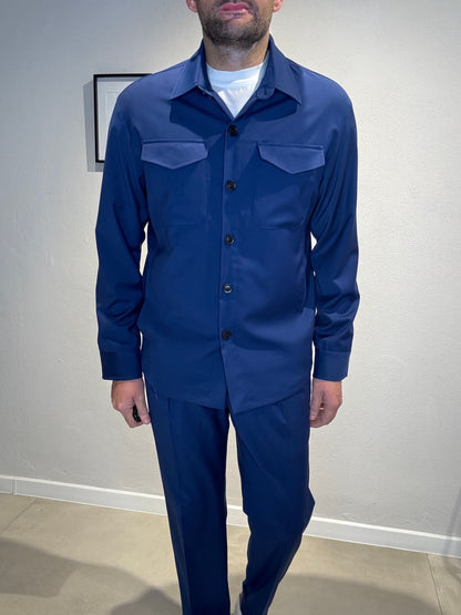 OVERA900P162/BLUETTE - OVERSHIRT- IDENTITA' ITALIANA