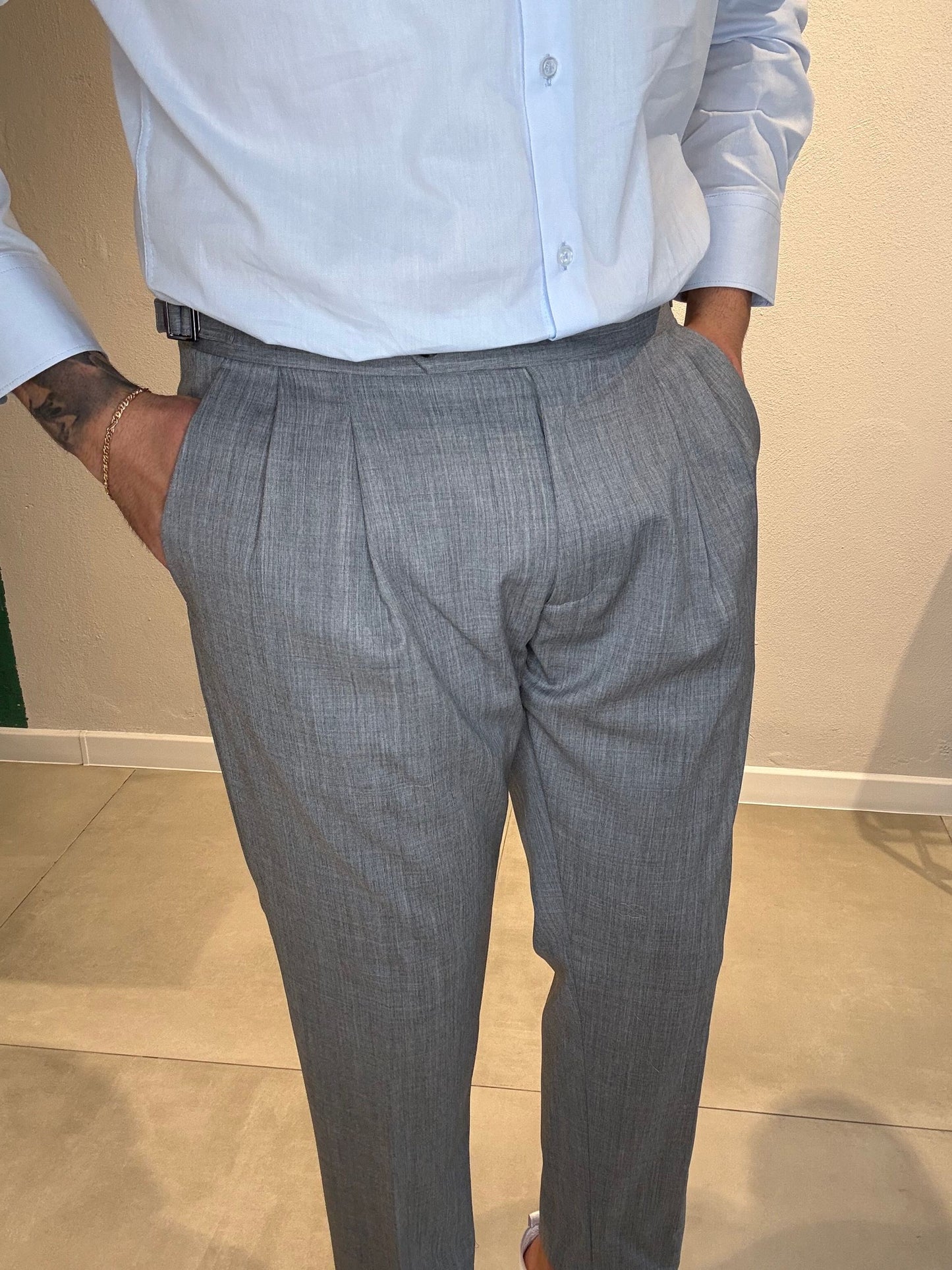 GIOVANNIT109/GRIGIOMEDIO - PANTALONE DOPPIA PENCE - VANDOM