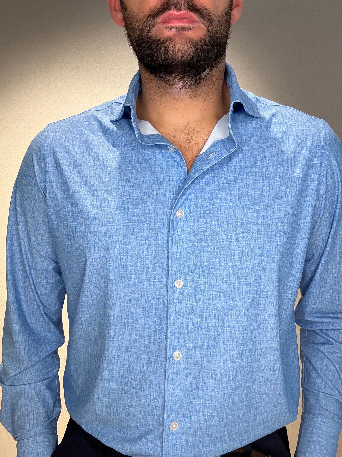 NETLINEN/AR25SR11CA COL.BLUETTE - CAMICIA NO STIRO - ARCHIVIUM