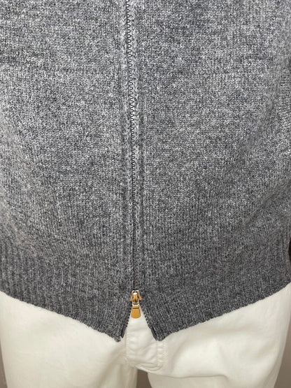 CARDIGAN ZIP CAPPUCCIO/GRIGIO - Maglieria FW24/25 - aplomb