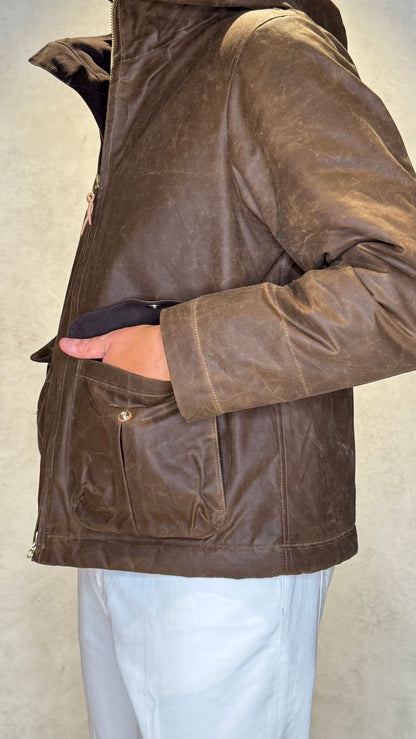 7066-WX/DARKTAN - GIUBBINO - MANIFATTURA CECCARELLI