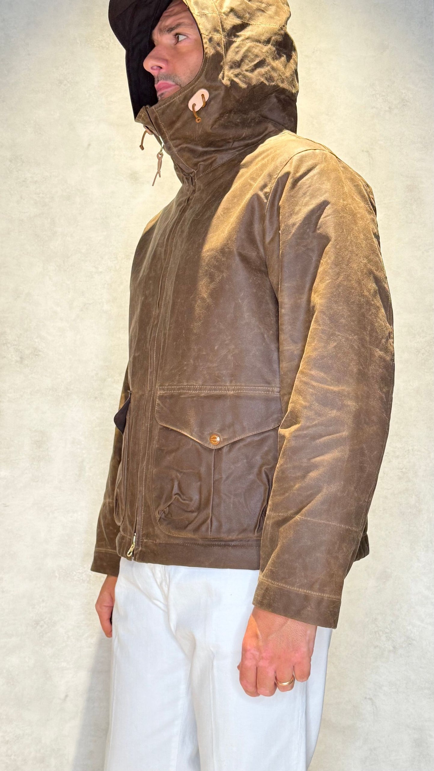 7066-WX/DARKTAN - GIUBBINO - MANIFATTURA CECCARELLI