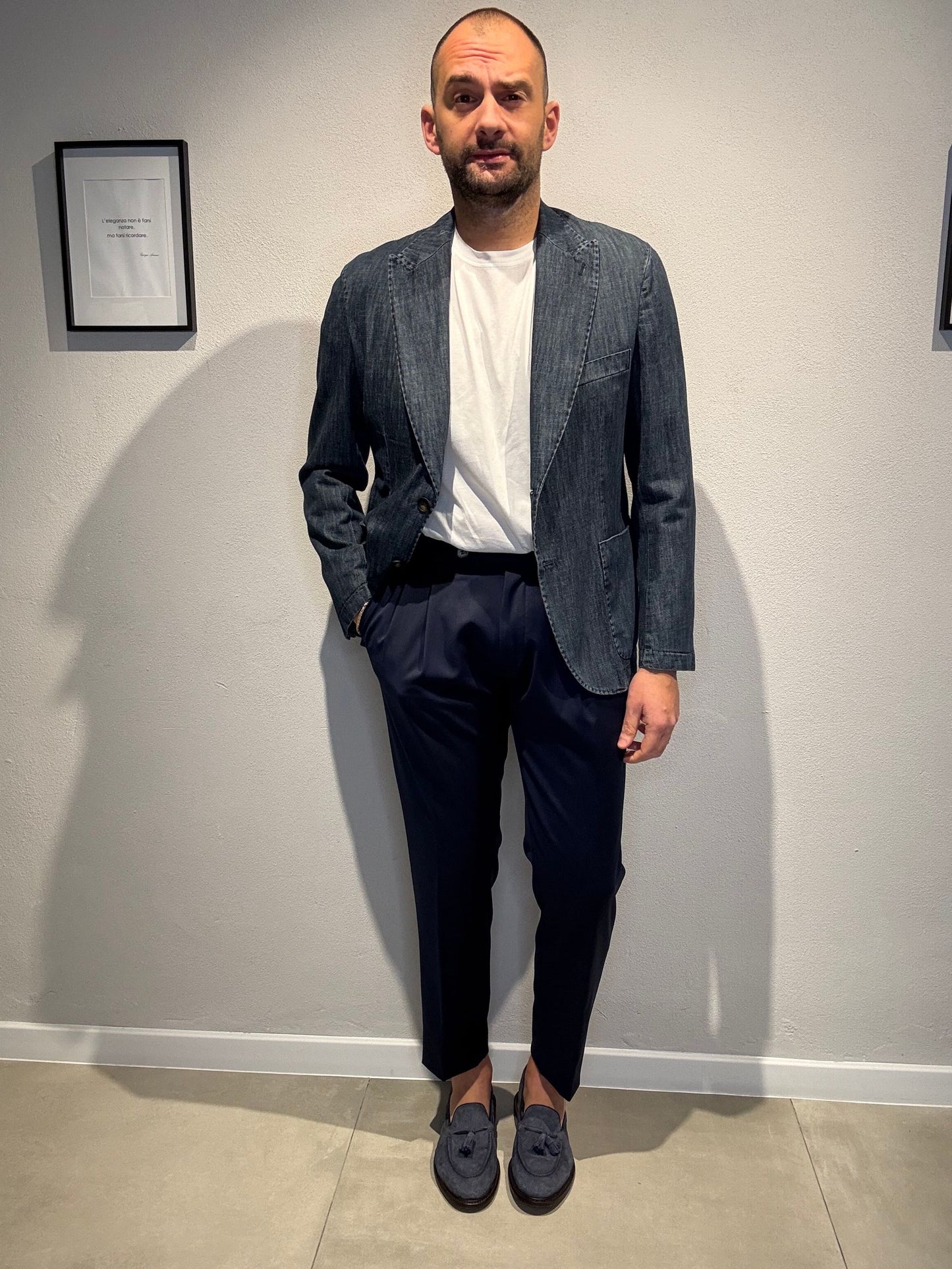 GIOVANNIT109/BLU - PANTALONE DOPPIA PENCE - VANDOM