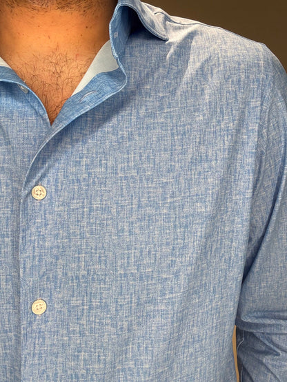 NETLINEN/AR25SR11CA COL.BLUETTE - CAMICIA NO STIRO - ARCHIVIUM