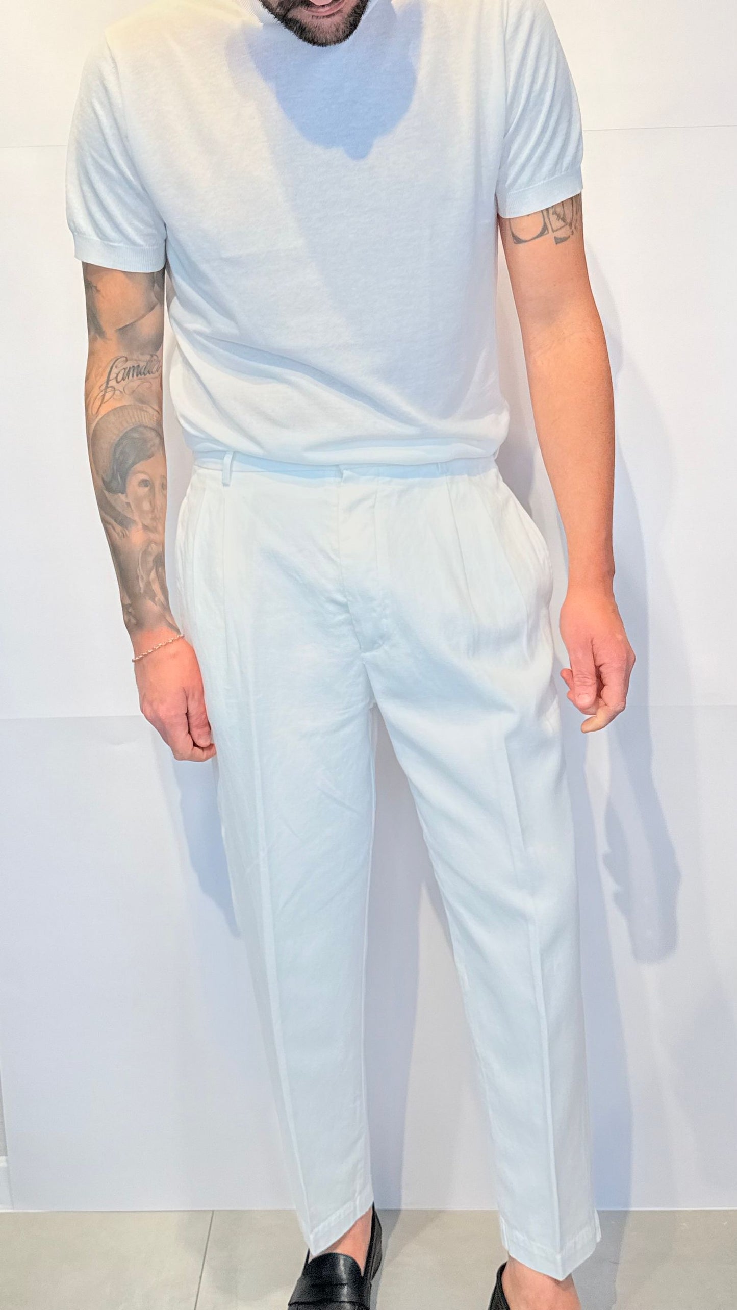 LUCAT257CANVAS/BIANCO - PANTALONE - VANDOM