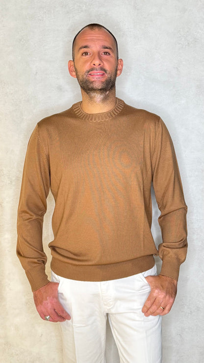 GIROCOLLO57124/14821/COGNAC - MAGLIA - aplomb