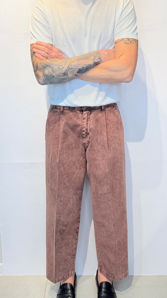 LEOT165MARMORIZZATO/BORDEAUX - Jeans - VANDOM