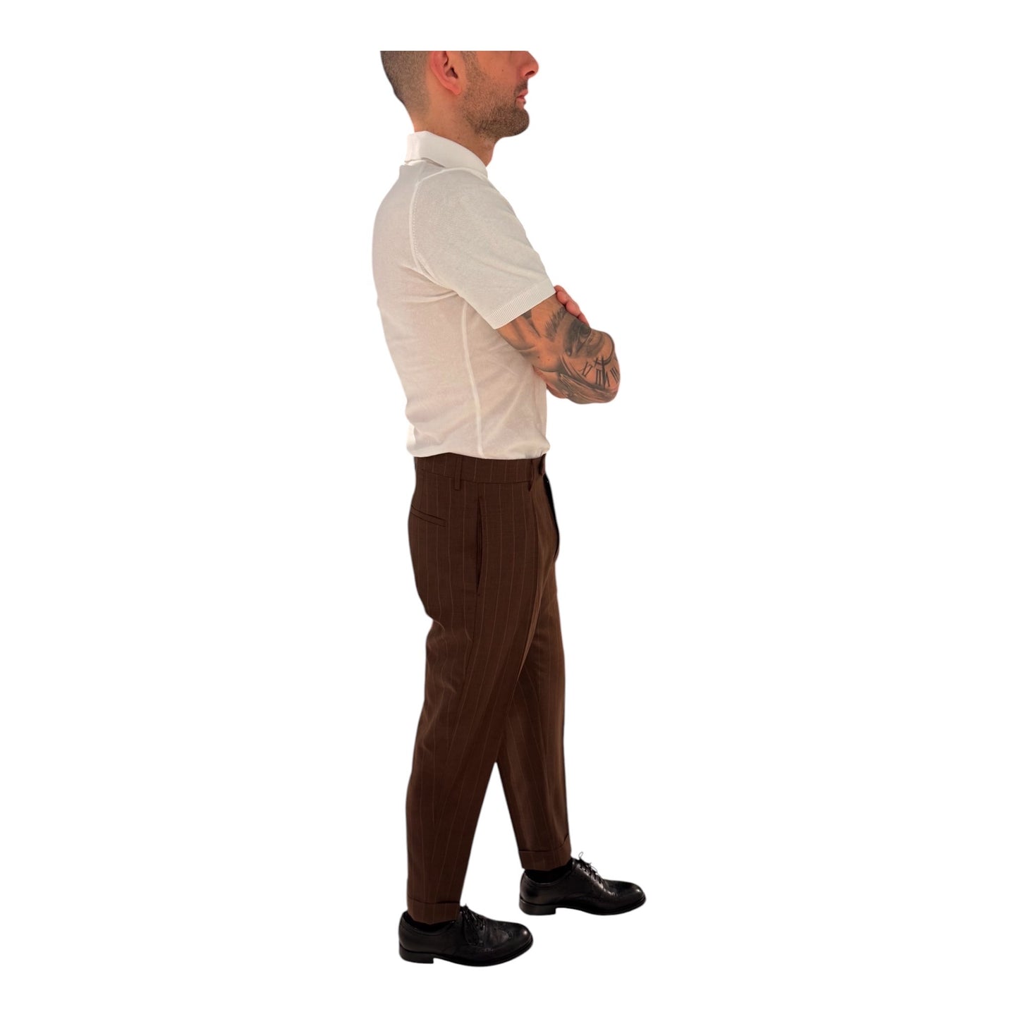 CHIAIALONGAN1436/TOBACCO - PANTALONE - BERWICH