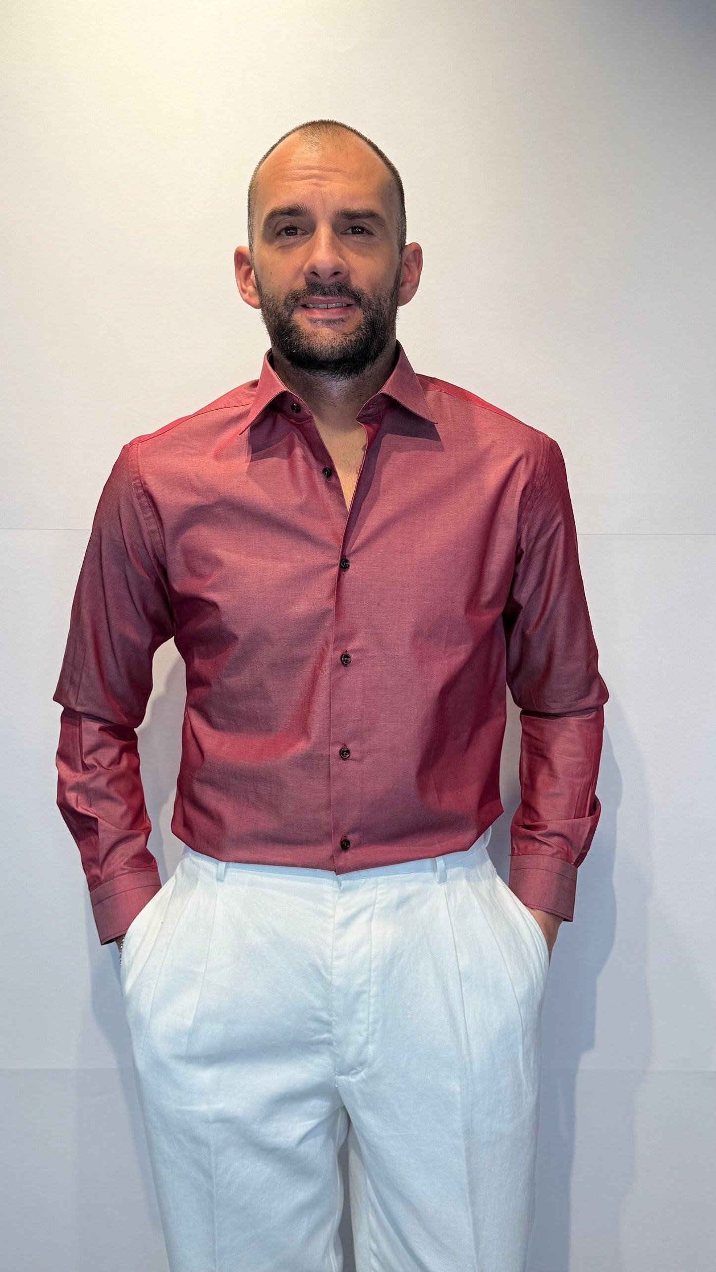 TWILL/CHERRY - CAMICIA - TESSE
