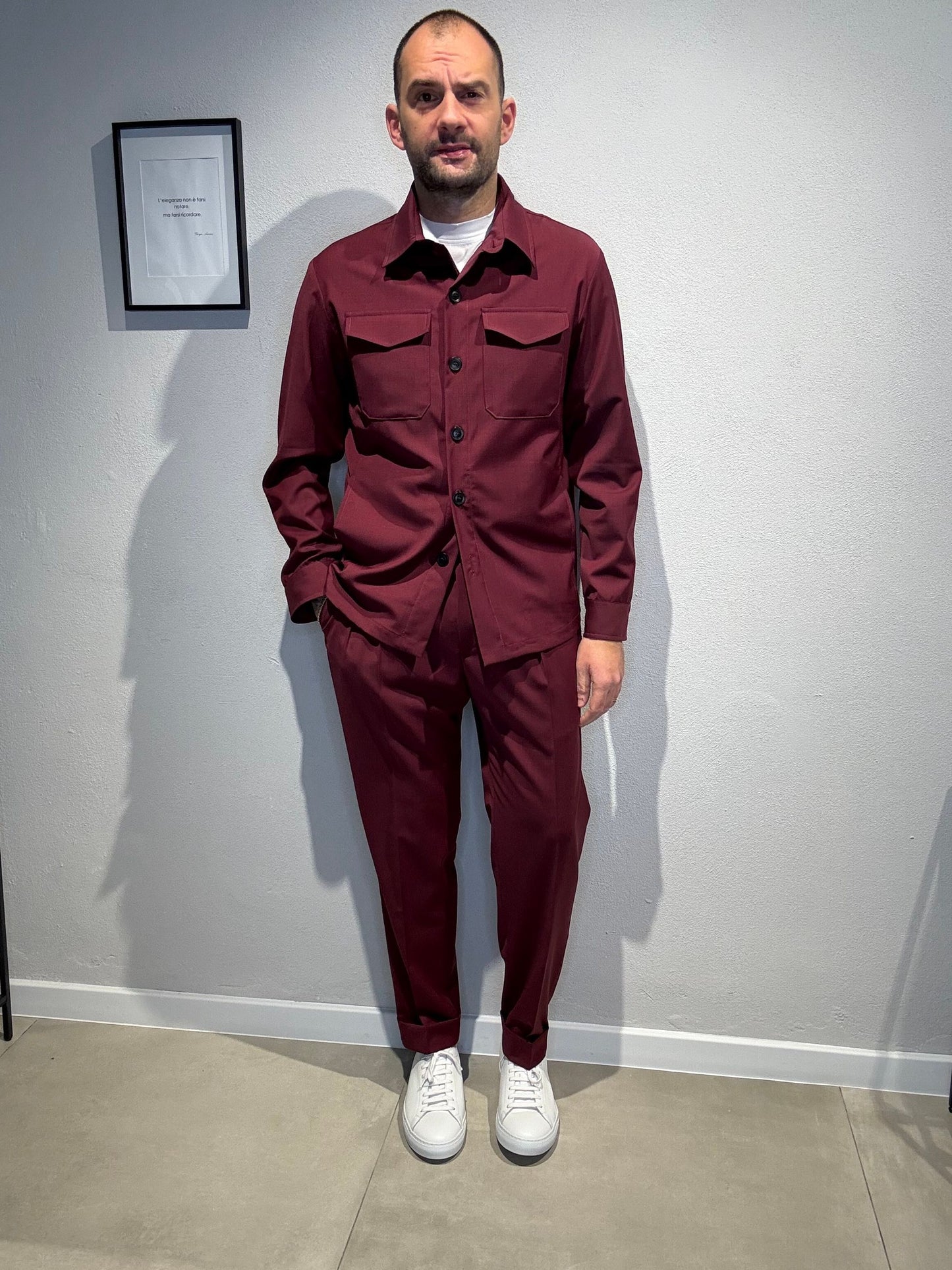 OVERA900P162/BORDEAUX - OVERSHIRT - IDENTITA' ITALIANA